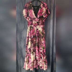 Lane Bryant high/low ruffled floral Dress size 18/20.